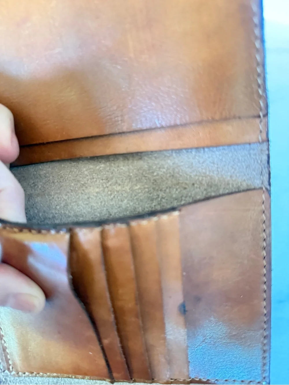 Full cowhide Leather Passport  and card Wallet Brown with Map Embossing travel
